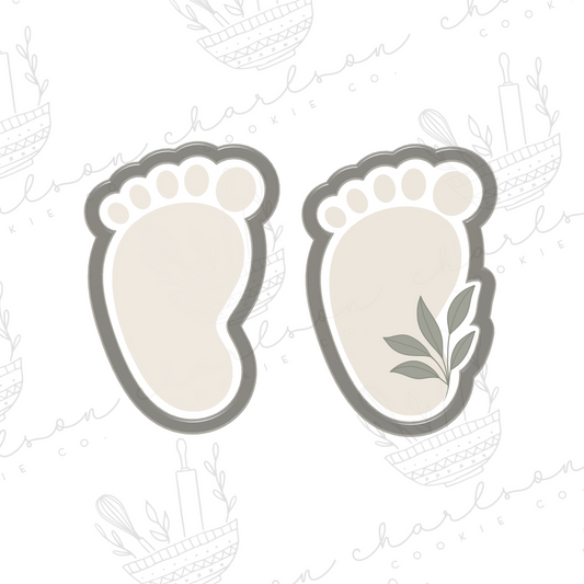 Baby foot print cookie cutter