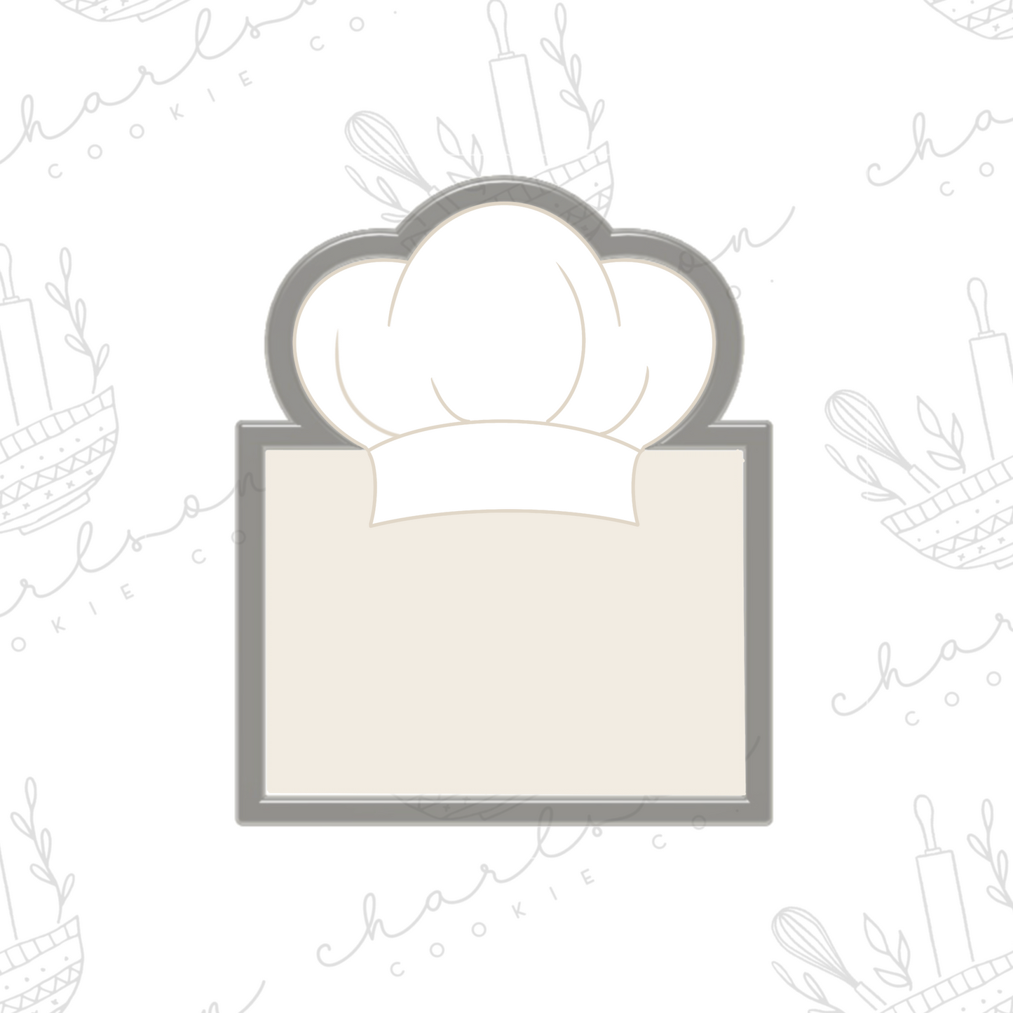 Chef's hat plaque cookie cutter