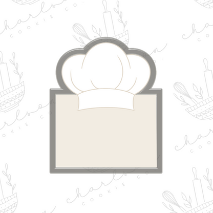 Chef's hat plaque cookie cutter