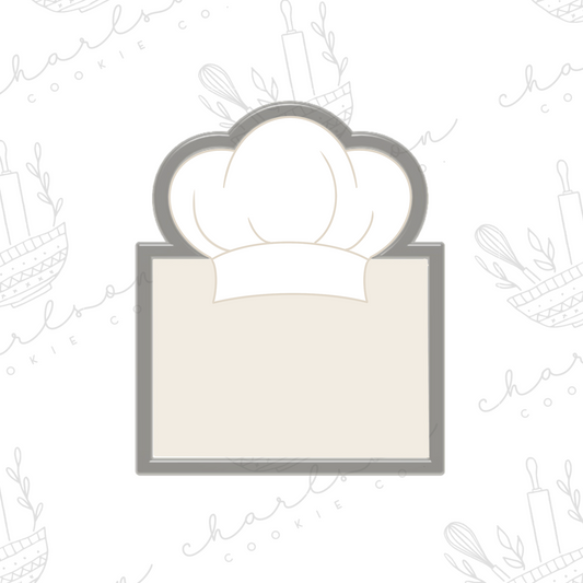 Chef's hat plaque cookie cutter