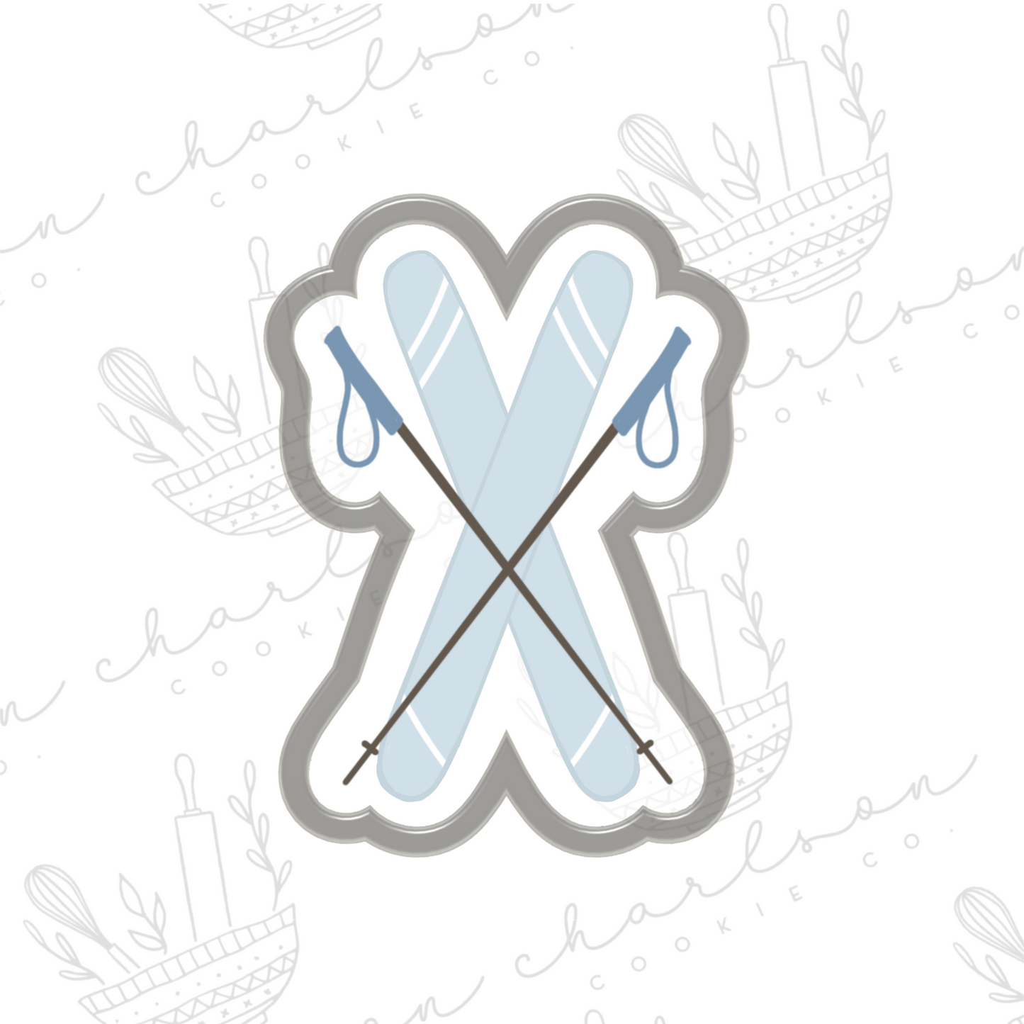 Skis cookie cutter