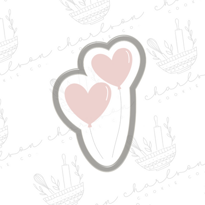 Heart balloons no. 2 cookie cutter