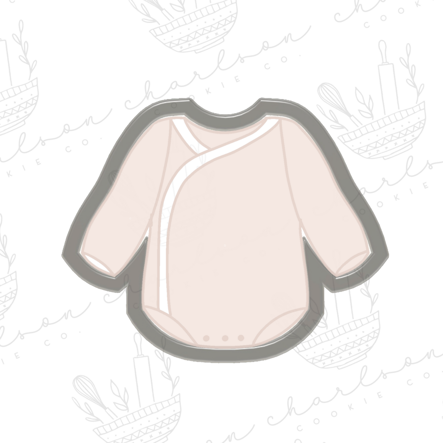 Baby long sleeves onesie cookie cutter