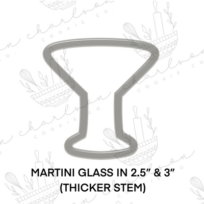 Martini glass cookie cutter