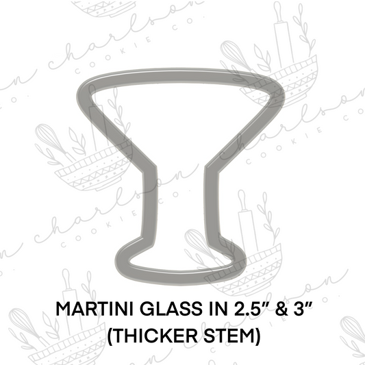 Martini glass cookie cutter