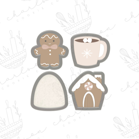 Winter sweets cookie cutters set