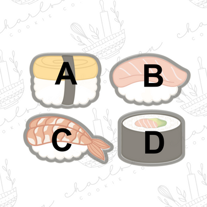 Sushi theme cookie cutters