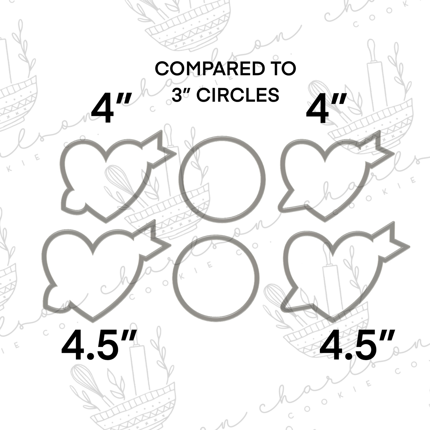 Heart with arrow cookie cutter