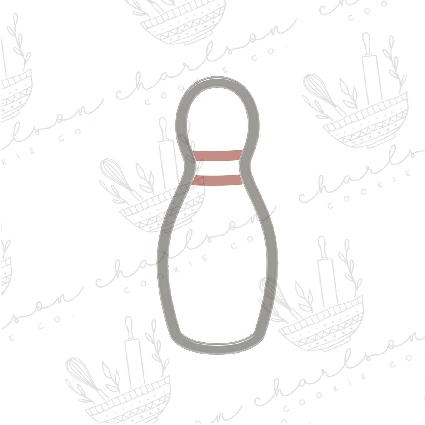 Bowling pin cookie cutter