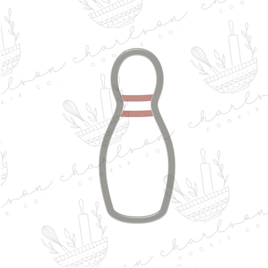 Bowling pin cookie cutter