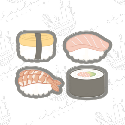 Sushi theme (mini) cookie cutters