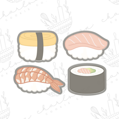 Sushi theme cookie cutters