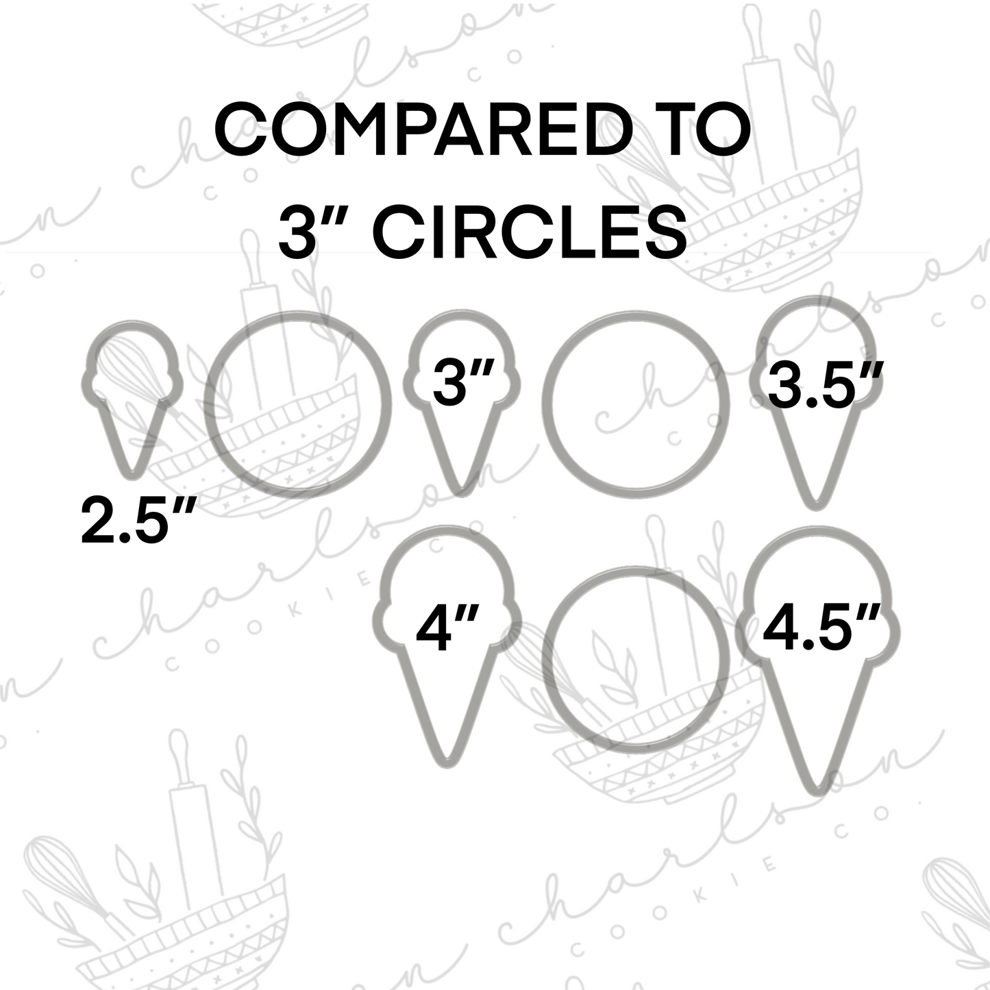 Ice cream no. 3 cookie cutter