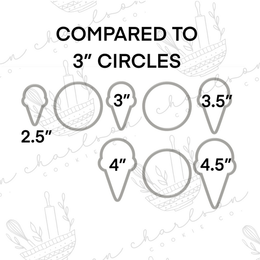 Ice cream no. 3 cookie cutter