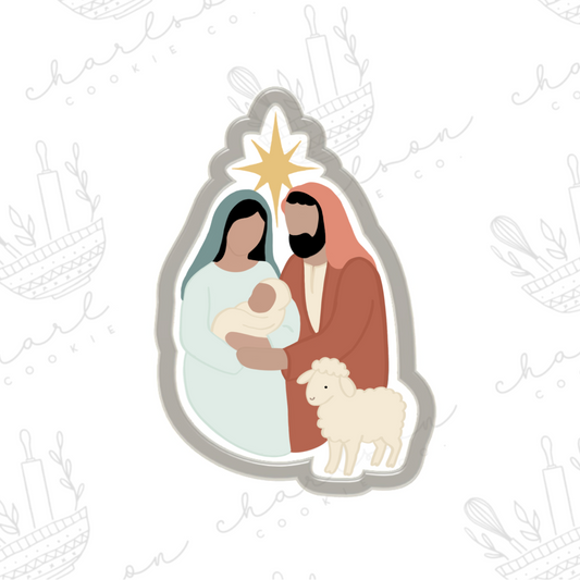 Silent night nativity scene cookie cutter (blooming.bakes)