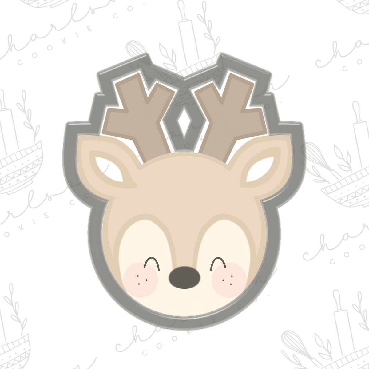 Deer head no. 3 cookie cutter