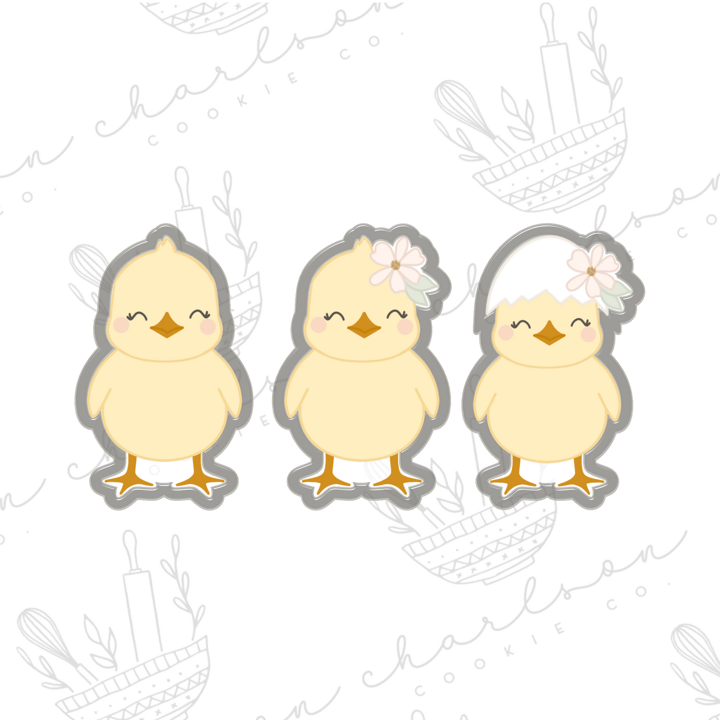 Chick no. 4 cookie cutter (k_sweetdesigns)