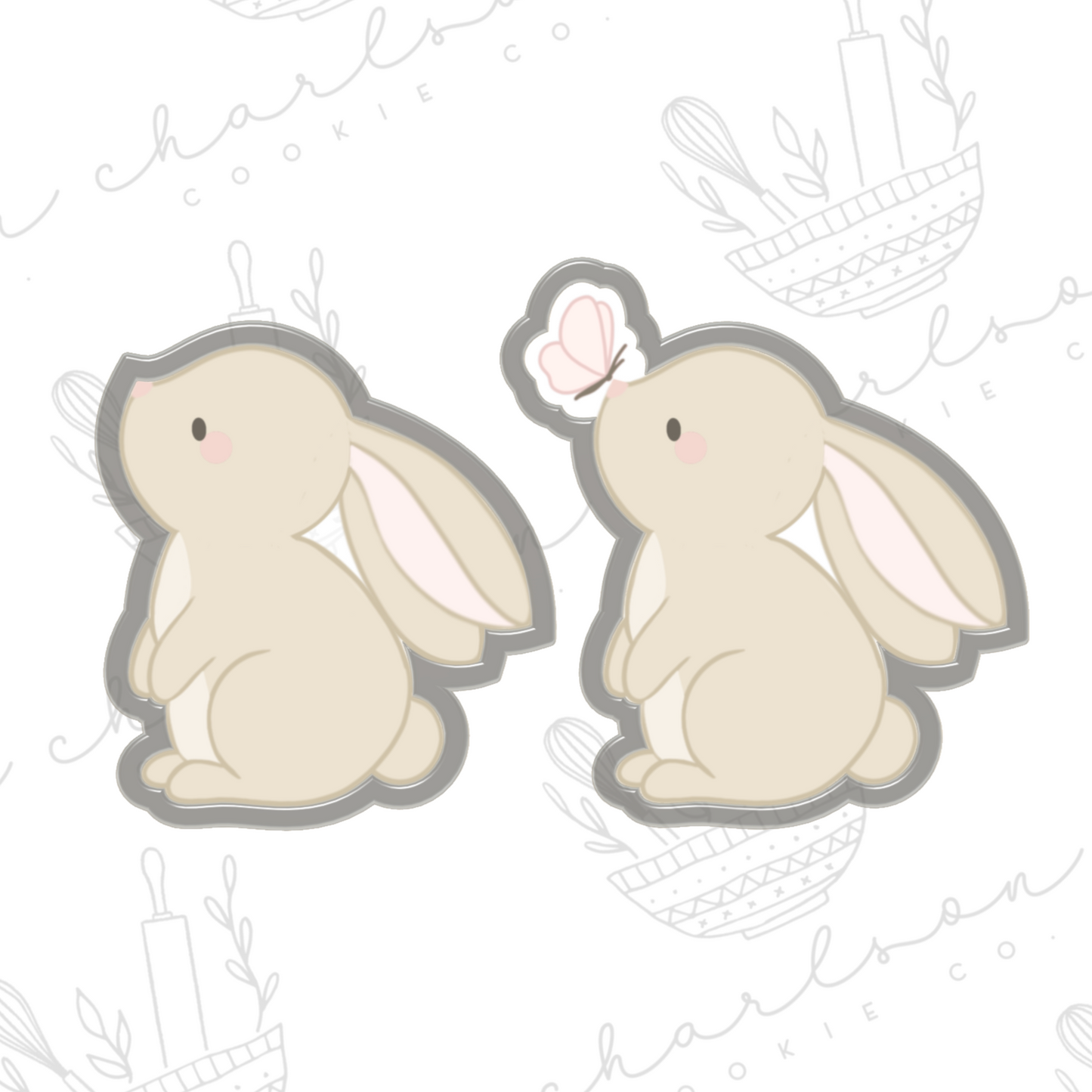 Bunny no. 4 cookie cutter (k_sweetdesigns)