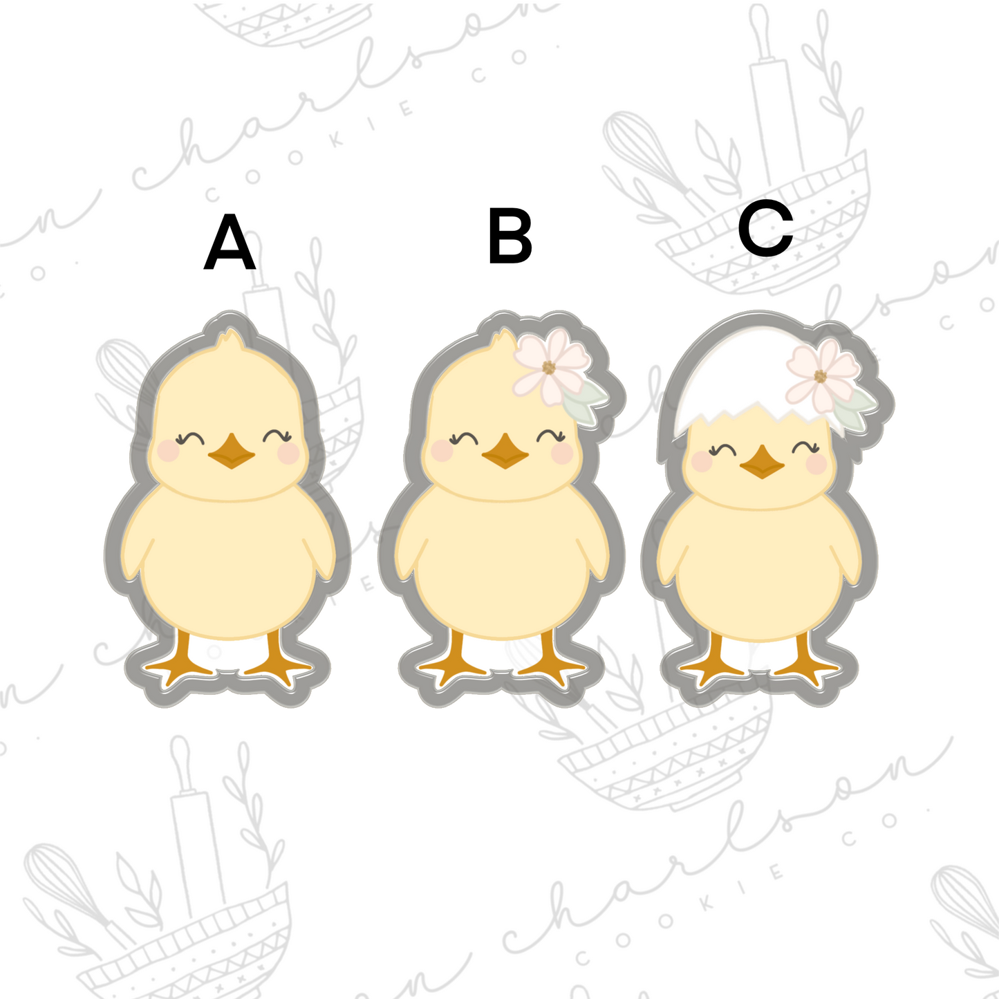 Chick no. 4 cookie cutter (k_sweetdesigns)