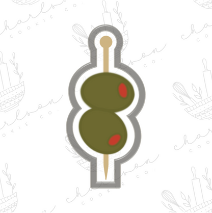 Olives on a pick cookie cutter
