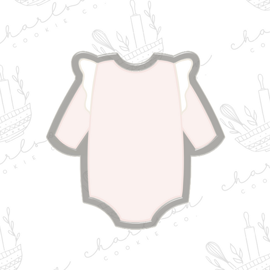 Baby ruffle outfit no. 7 cookie cutter