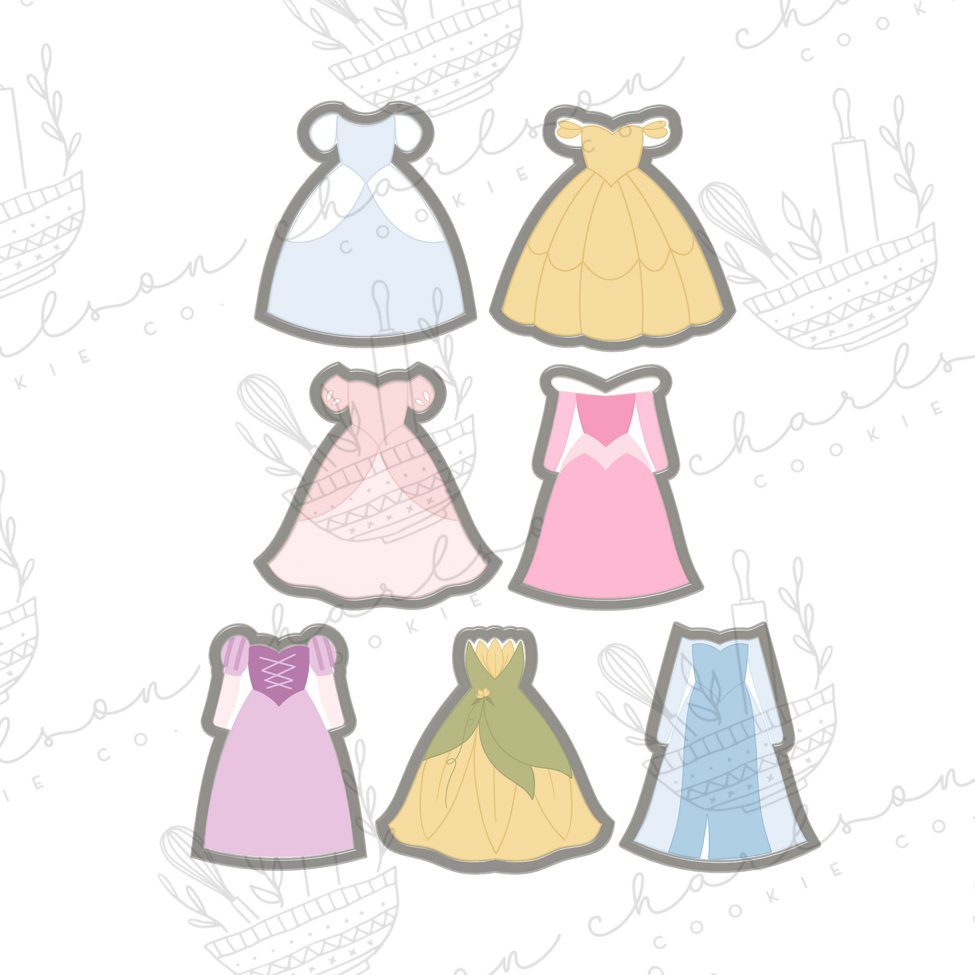 princess snap on dresses Disney Princess Figures Snap On Dresses Magiclip Lot