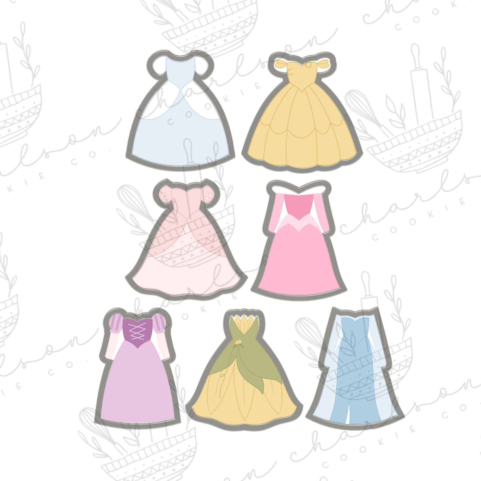 princess clip dresses cookie cutter – Charlson Cookie Co silver detail Fall Bridesmaid Dress Rust play wear outfits Color:Burgundy Brown