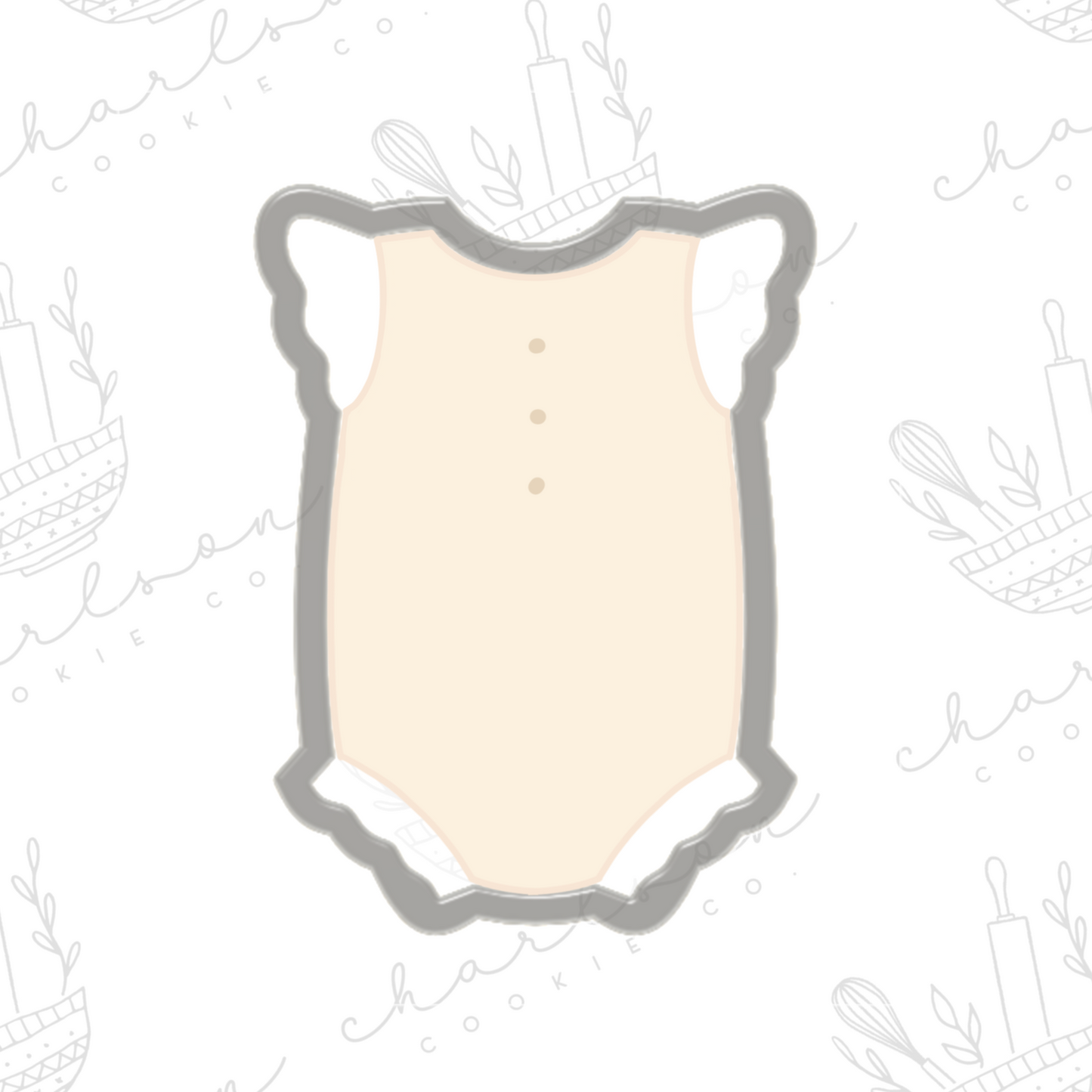 Baby ruffle outfit no. 5 cookie cutter