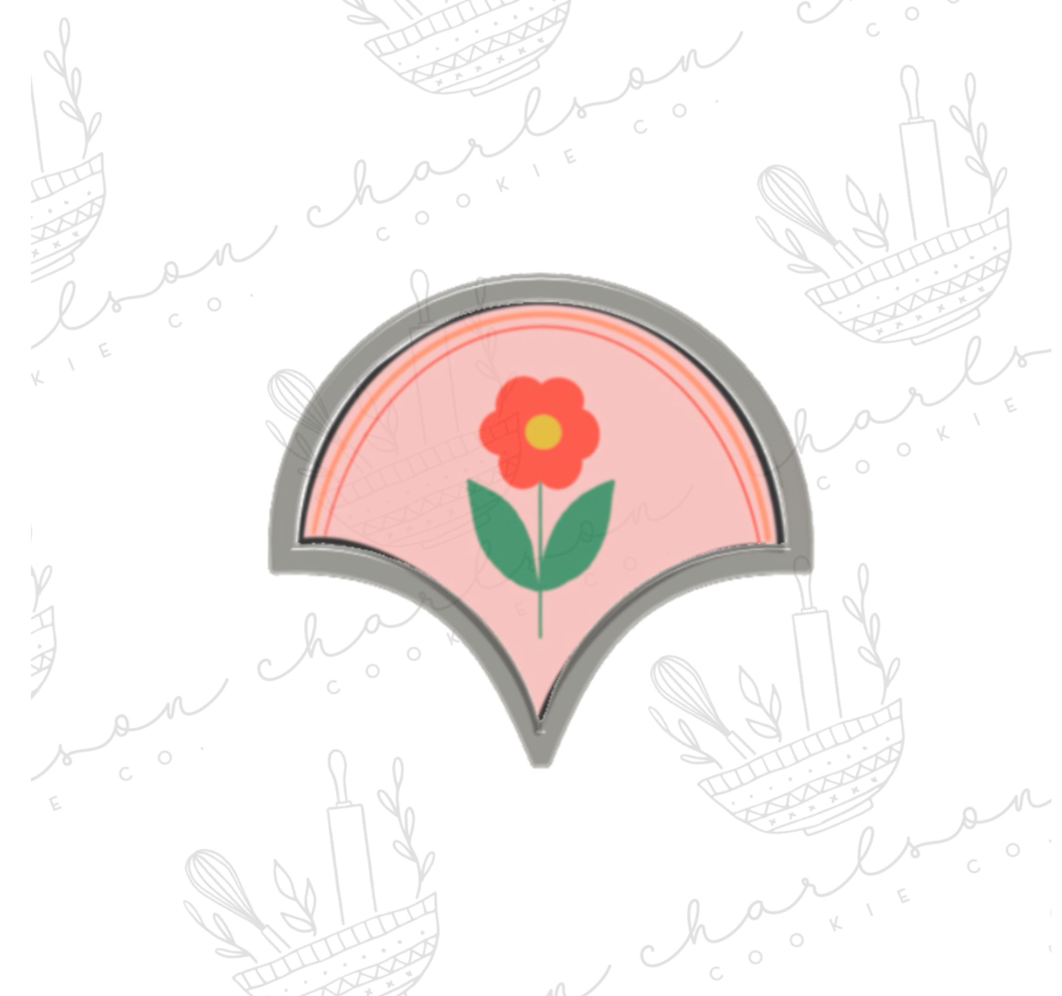 Clamshell tile cookie cutter (blooming.bakes) – Charlson Cookie Co.