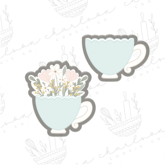 Tea cup no. 2 cookie cutter (sweetdeespatisserie)