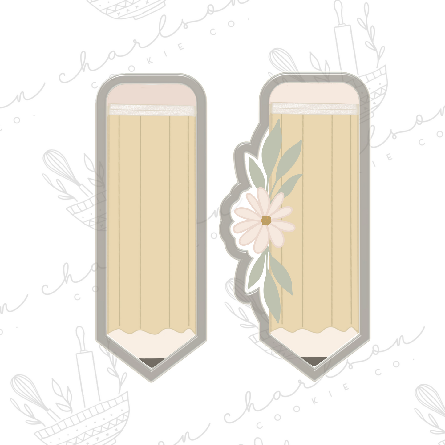 Pencil no. 2 (wide) cookie cutter