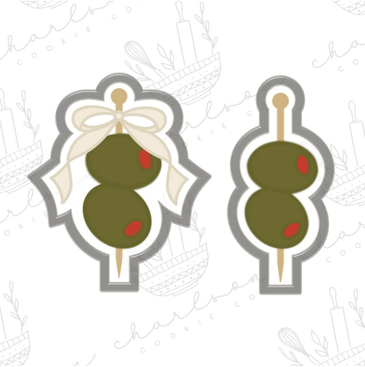 Olives on a pick cookie cutter