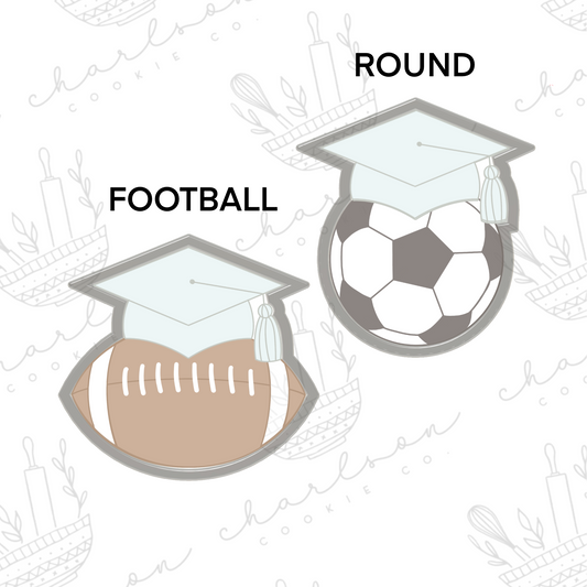 Graduation cap plaques (sports) cookie cutter