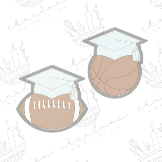 Graduation cap plaques (sports) cookie cutter