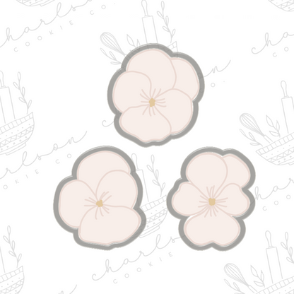 Pansy flower (single cookie cutter (Linen & Gray)