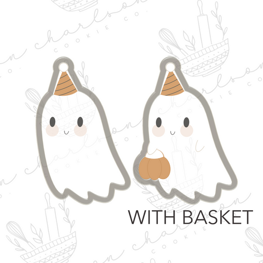 Ghost no. 2 with party hat cookie cutter