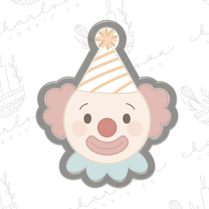 Clown with party hat cookie cutter