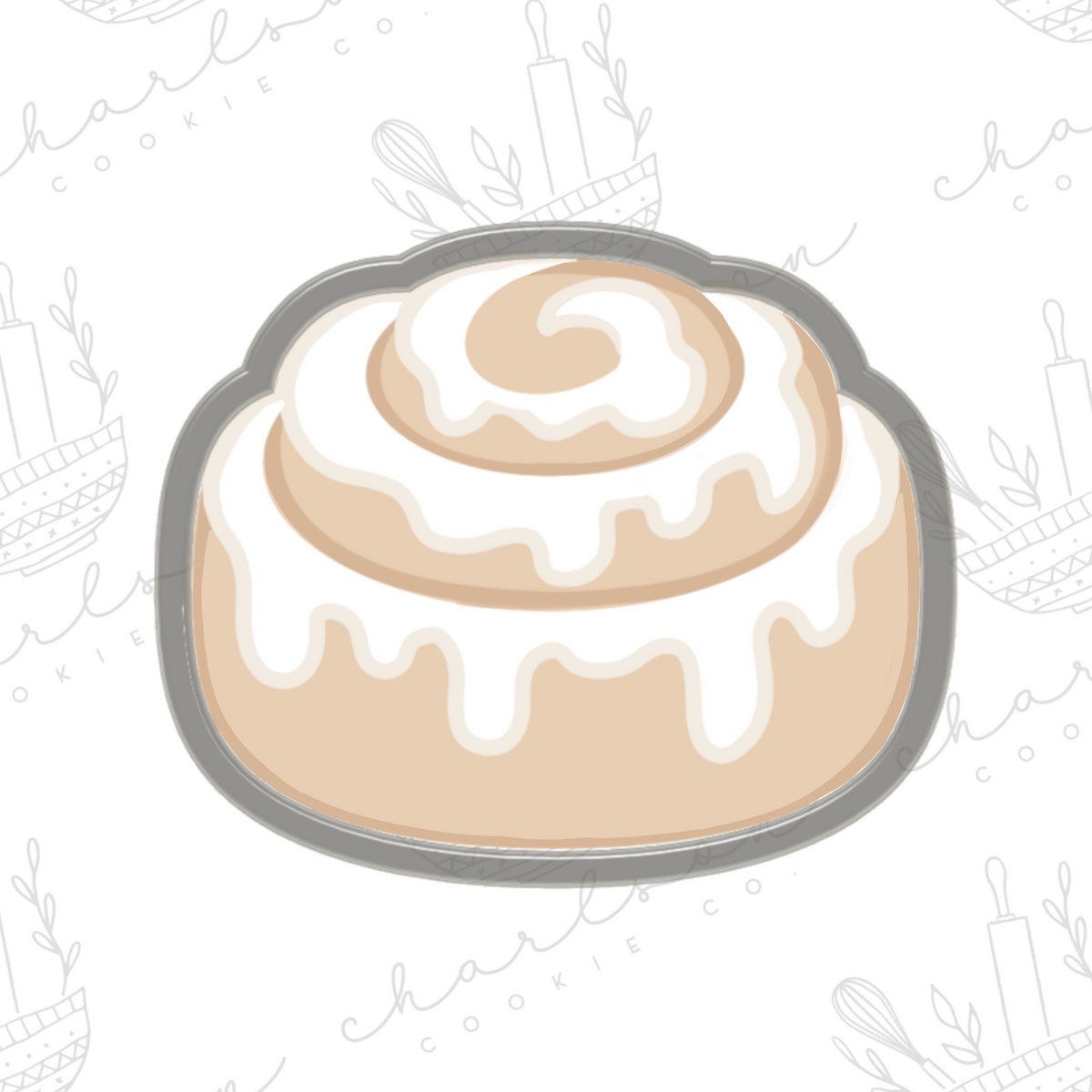 Cinnamon roll no. 2 cookie cutter