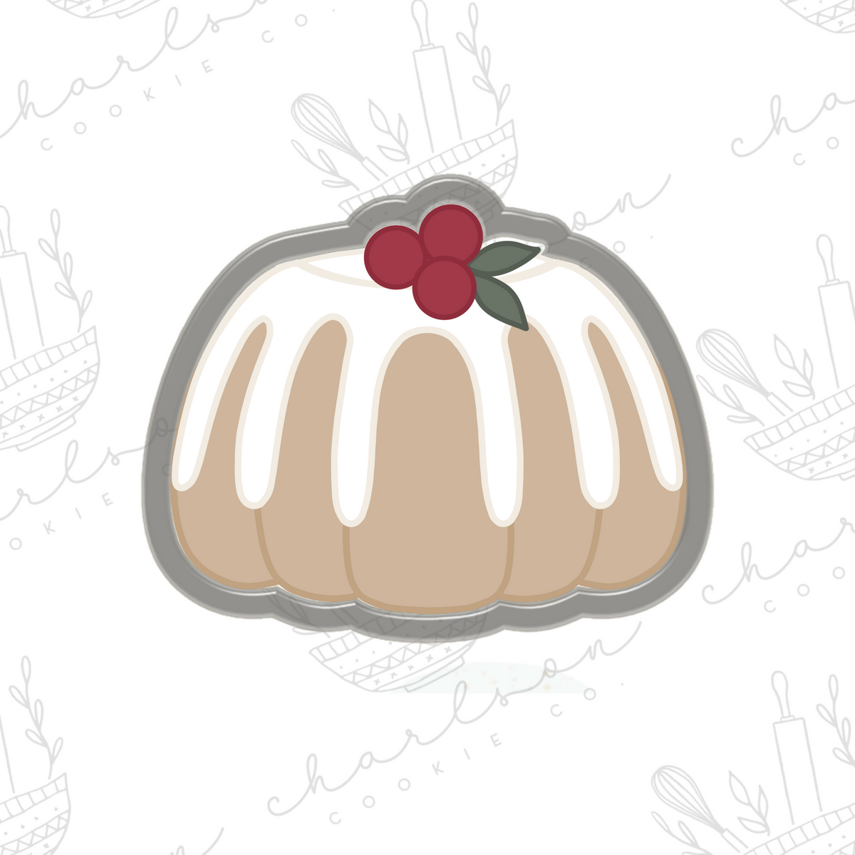 Berry bundt cake cookie cutter