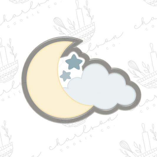 Moon star cloud cookie cutter