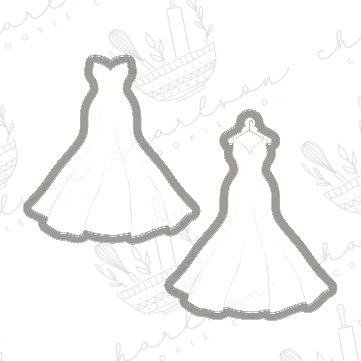 Wedding dress mermaid no. 4 cookie cutter