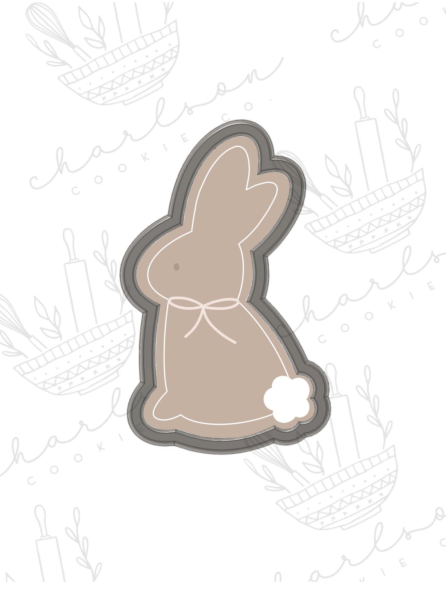 Chocolate bunny cookie cutter