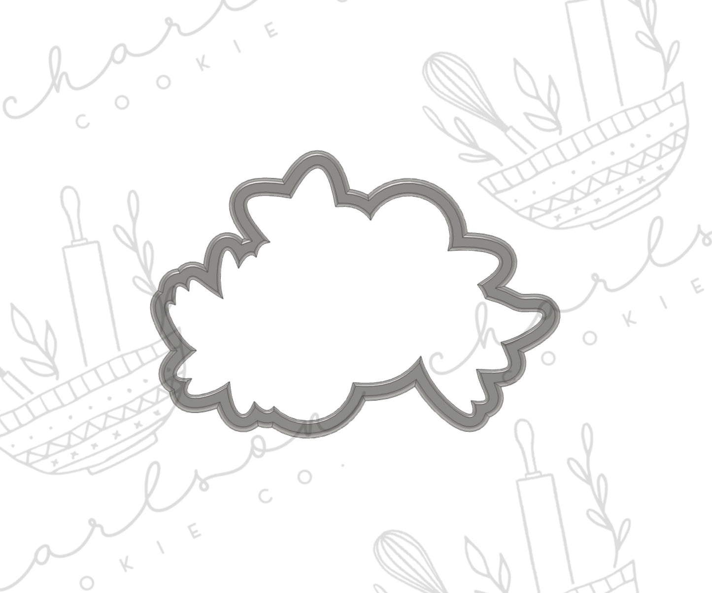 Floral bunch no. 2 cookie cutter (Linen & Gray)