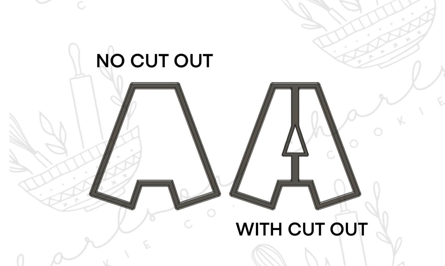 Alphabet letters A-Z cookie cutter