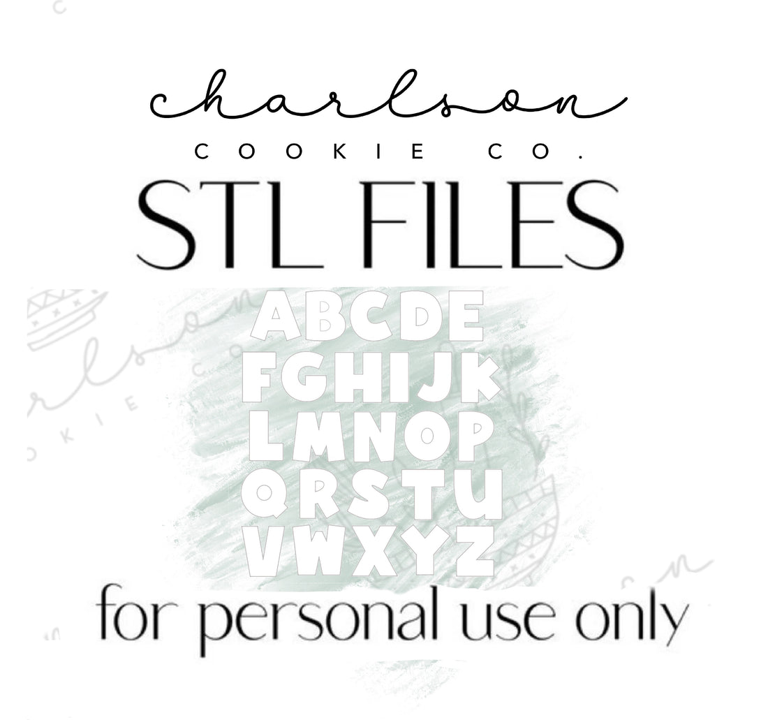 Alphabet letters STL Files (digital files) / personal use only ...