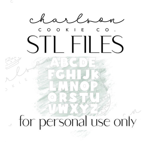Alphabet letters STL Files (digital files) / personal use only