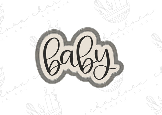 Baby word no. 3 cookie cutter