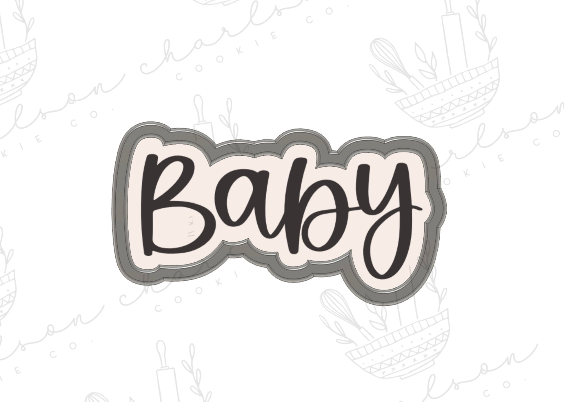 Baby word no. 2 cookie cutter – Charlson Cookie Co.