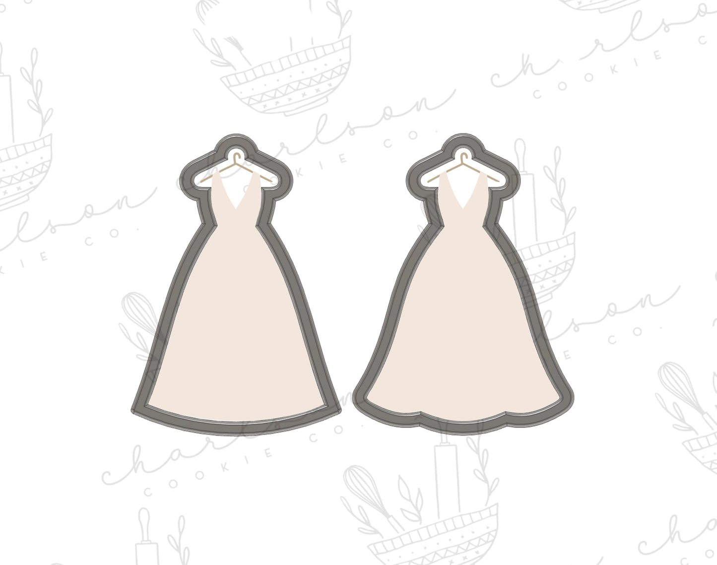 Dress on hanger cookie cutter