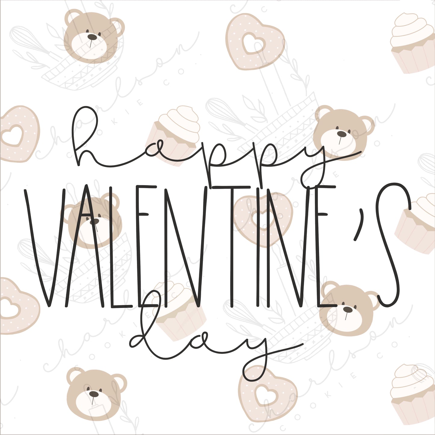 Valentine's day set E templates / Instant digital download